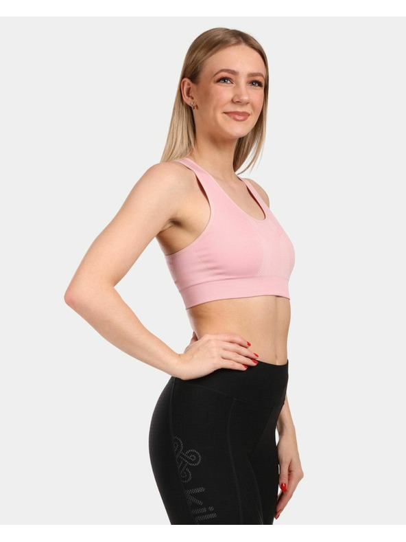 Kilpi Dámska športová bezšvová podprsenka Kilpi WINIE-W Svetloružová