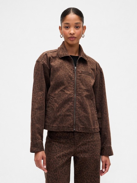 GAP Jeansová crop bunda GAP