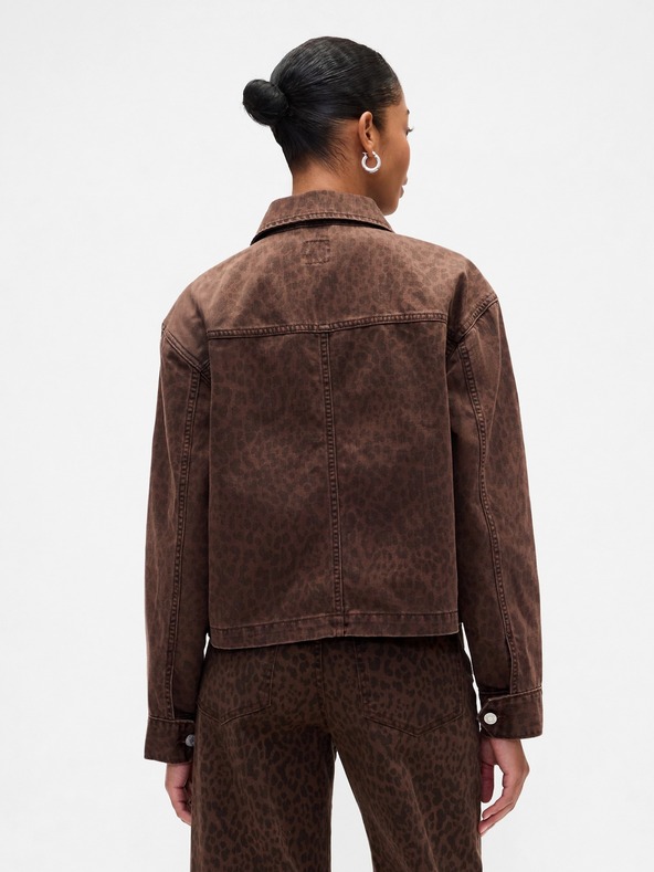 GAP Jeansová crop bunda GAP