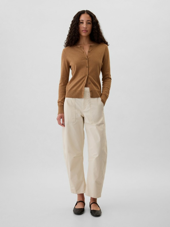 GAP Dámske nohavice High Rise Barrel Khakis GAP