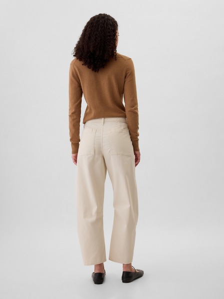 GAP Dámske nohavice High Rise Barrel Khakis GAP