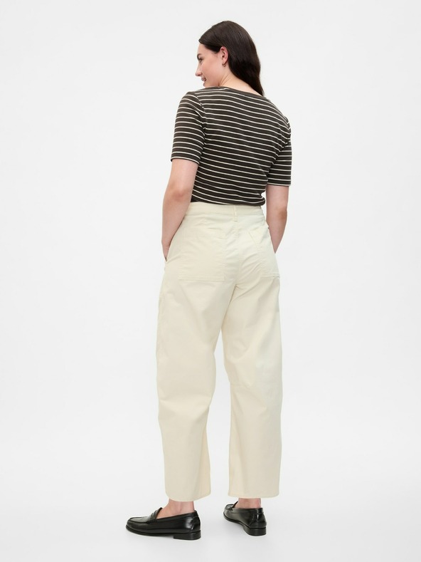 GAP Dámske nohavice High Rise Barrel Khakis GAP