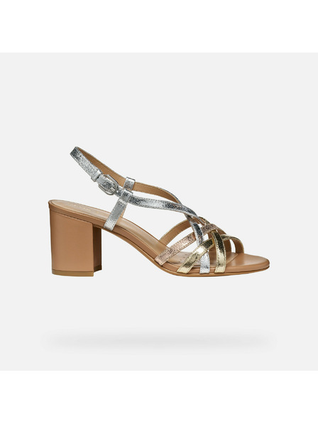 Geox Zlaté dámske sandále Geox Virnilisa 65 S