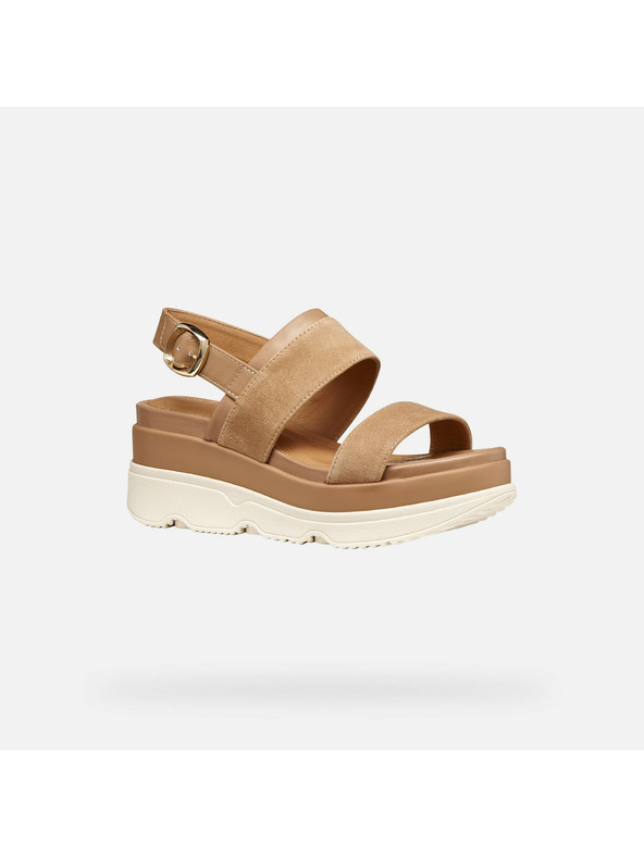 Geox Svetlohnedé dámske sandále Geox Gardenia