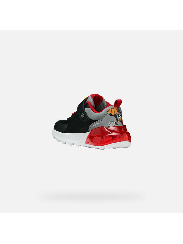 Geox Čierne chlapčenské svietiace tenisky Geox Activart Illuminus