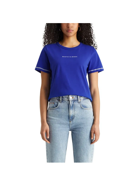 Scotch & Soda Modré dámske tričko Scotch & Soda