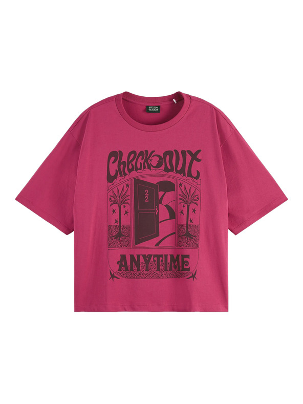 Scotch & Soda Tmavoružové dámske tričko Scotch & Soda