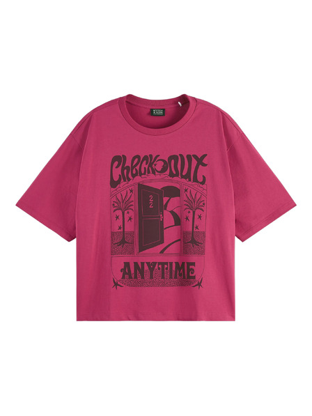 Scotch & Soda Tmavoružové dámske tričko Scotch & Soda