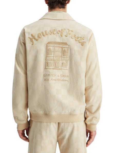 Scotch & Soda Krémová pánska manšestrová bunda Scotch & Soda College