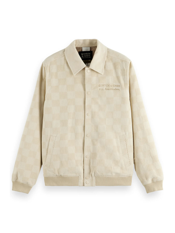 Scotch & Soda Krémová pánska manšestrová bunda Scotch & Soda College
