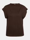 Orsay Tmavohnedé dámske tričko s krátkym rukávom ORSAY