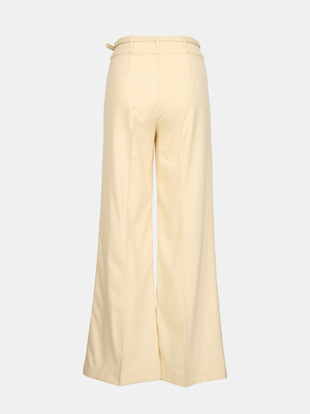 Orsay Krémové dámske široké nohavice s prúžkom ORSAY
