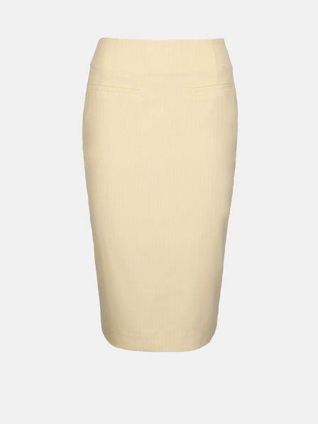 Orsay Krémová dámska puzdrová sukňa s prúžkom ORSAY