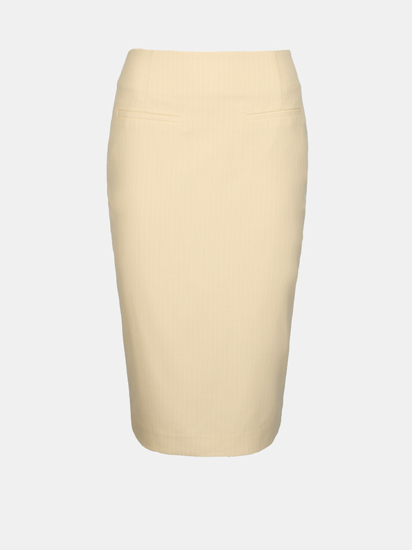 Orsay Krémová dámska puzdrová sukňa s prúžkom ORSAY