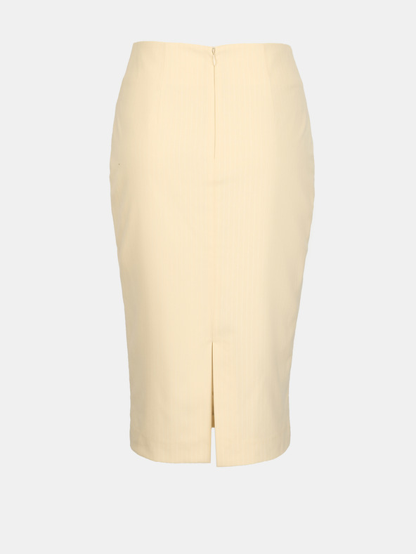 Orsay Krémová dámska puzdrová sukňa s prúžkom ORSAY