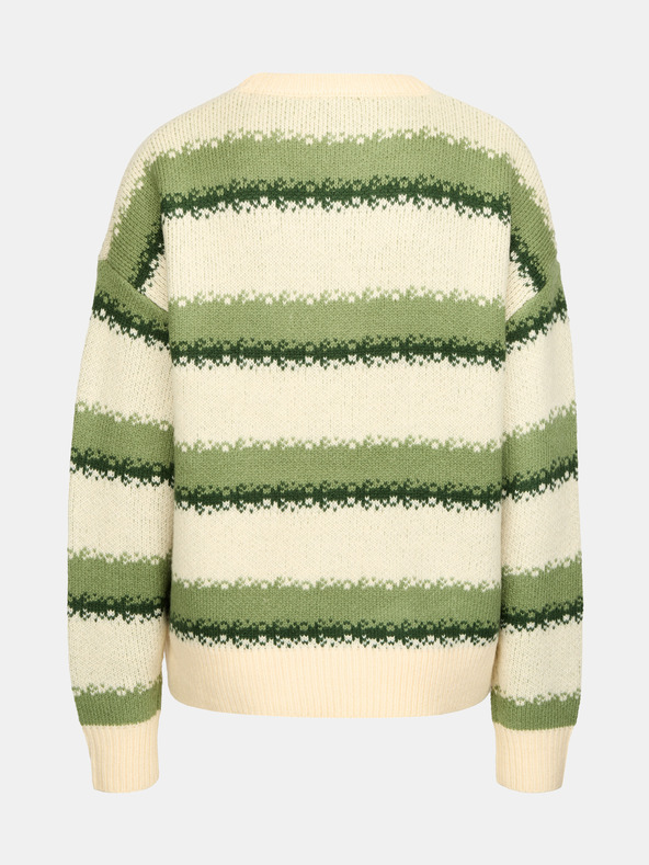 Orsay Zelený dámsky pruhovaný sveter ORSAY