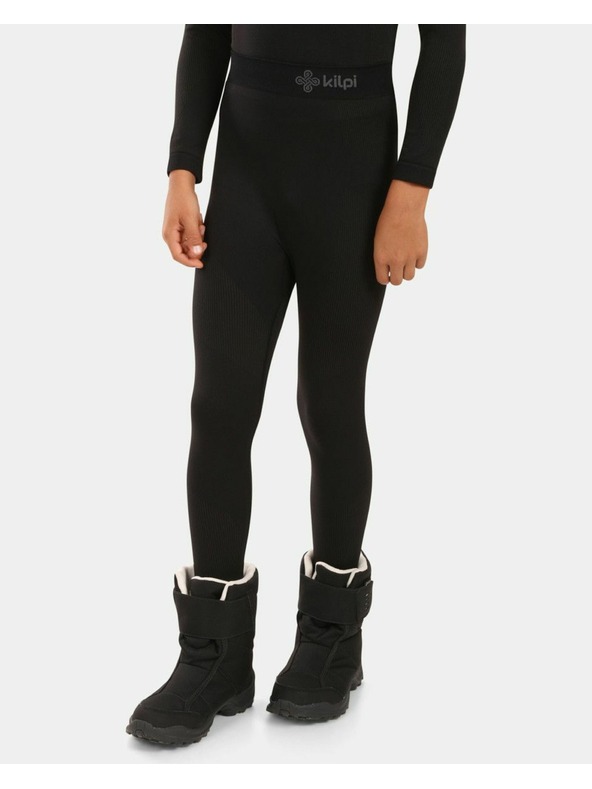 Kilpi Detské bezšvové termo nohavice Kilpi NIEL-JB Čierna