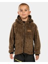 Kilpi Chlapčenská chlpatá fleecová mikina s kapucňou Kilpi NORKA-JB Hnedá
