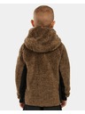 Kilpi Chlapčenská chlpatá fleecová mikina s kapucňou Kilpi NORKA-JB Hnedá