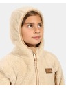 Kilpi Dievčenská chlpatá fleecová mikina s kapucňou Kilpi NORKA-JG Béžová
