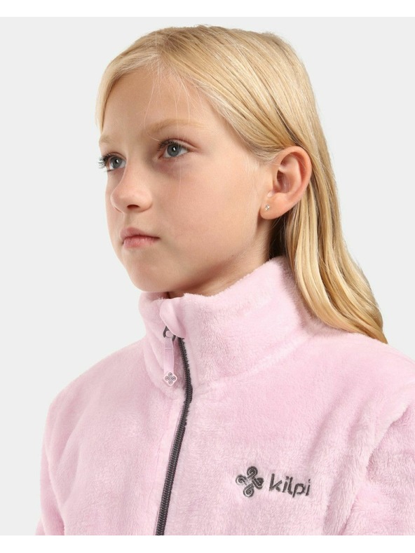Kilpi Dievčenská chlpatá fleecová mikina Kilpi SKATHI-JG Svetloružová