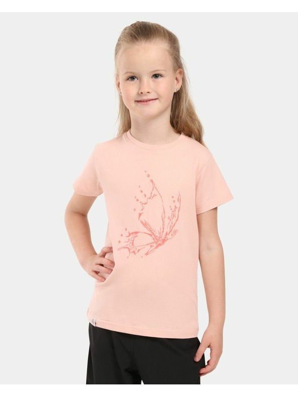 Kilpi Dievčenské bavlnené tričko Kilpi MALGA-JG Koralová