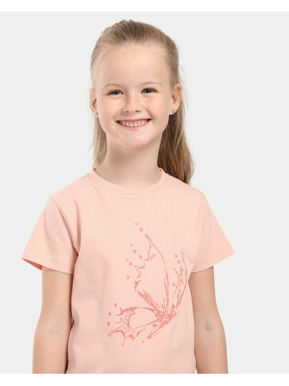 Kilpi Dievčenské bavlnené tričko Kilpi MALGA-JG Koralová