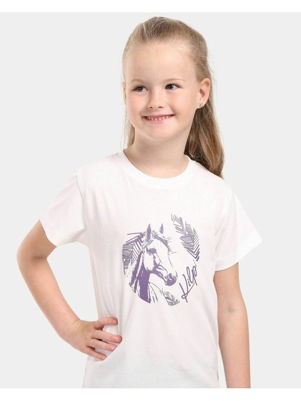 Kilpi Dievčenské bavlnené tričko Kilpi MALGA-JG Biela