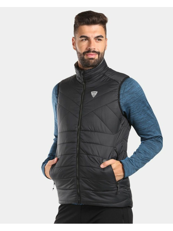 Kilpi Pánska vesta s integrovanými vyhrievacími panelmi Kilpi HEATEO-M Black