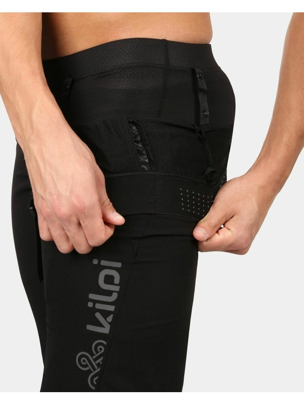 Kilpi Pánske cyklistické šortky Kilpi HIXON-M 2v1 pre horskú cyklistiku Čierna