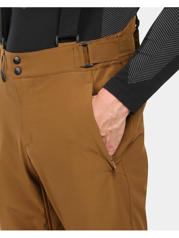 Kilpi Pánske softshellové lyžiarske nohavice Kilpi RHEA-M Hnedá
