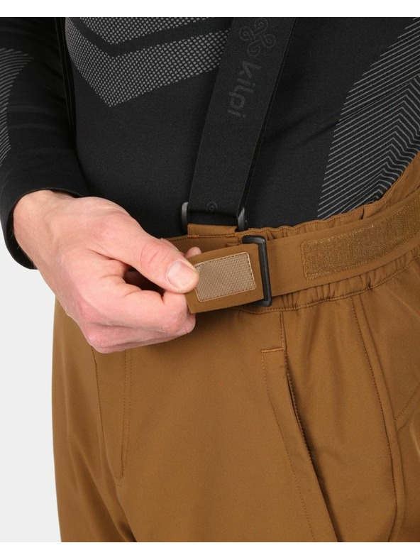 Kilpi Pánske softshellové lyžiarske nohavice Kilpi RHEA-M Hnedá