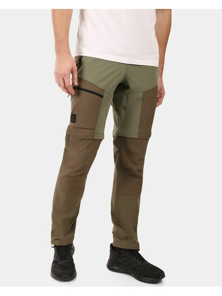 Kilpi Pánske outdoorové odopínacie nohavice Kilpi HOSIO-M Khaki