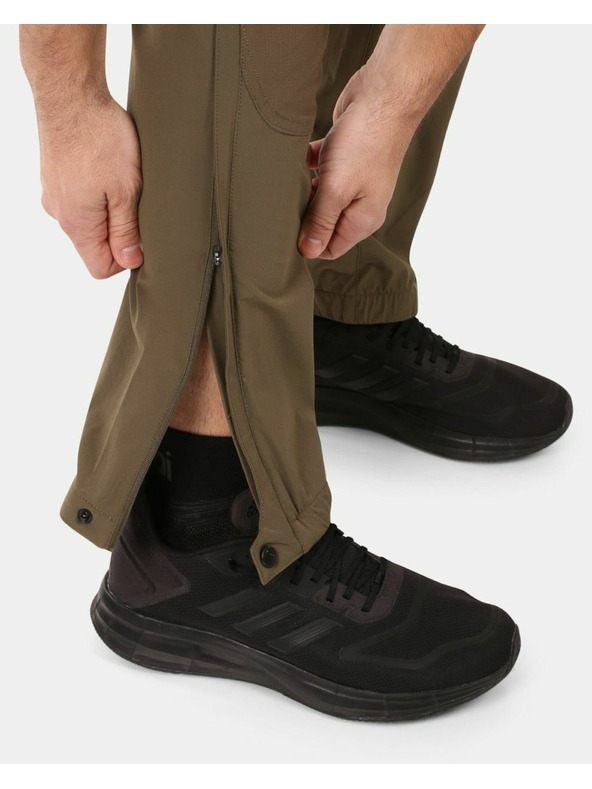 Kilpi Pánske outdoorové odopínacie nohavice Kilpi HOSIO-M Khaki