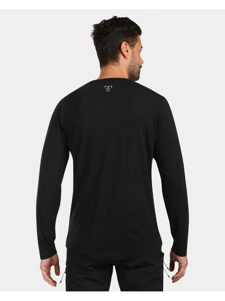 Kilpi Pánske bavlnené tričko s dlhým rukávom Kilpi PROMOX-M Čierna
