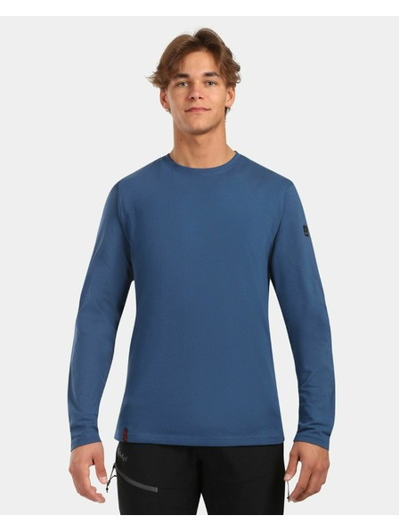 Kilpi Pánske bavlnené tričko s dlhým rukávom Kilpi PROMOX-M Tmavo modrá