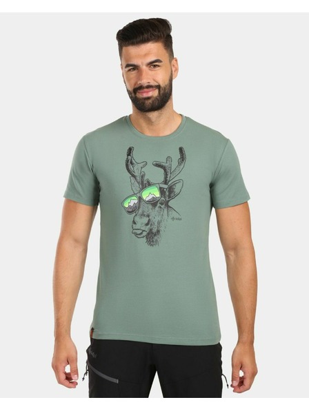 Kilpi Pánske bavlnené tričko Kilpi DISCOVER-M Khaki