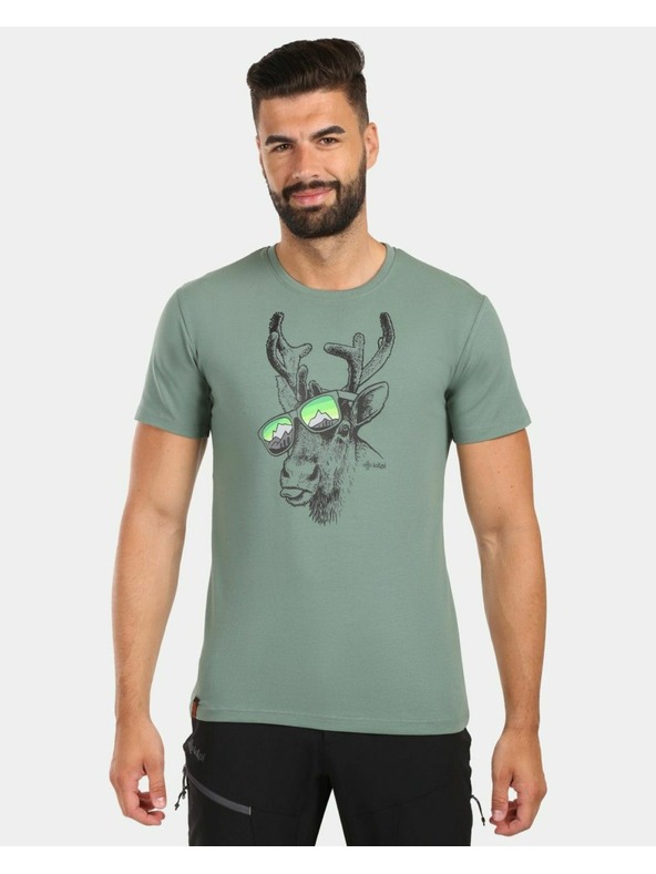 Kilpi Pánske bavlnené tričko Kilpi DISCOVER-M Khaki
