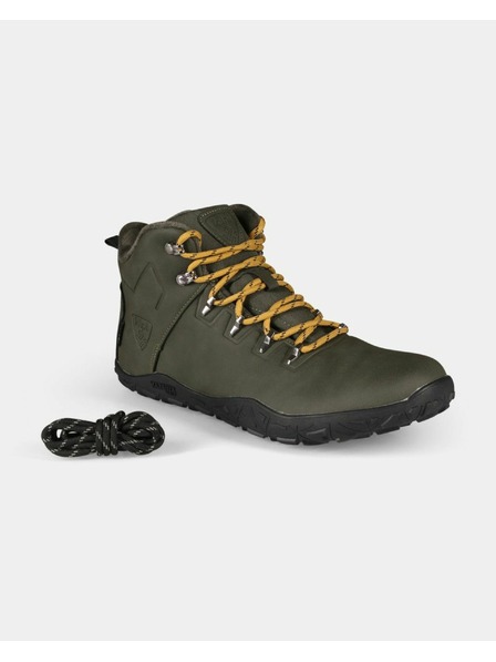 Kilpi Unisex vysoká outdoorová barefoot obuv Kilpi BARE HIGH WP-U Tmavo zelená