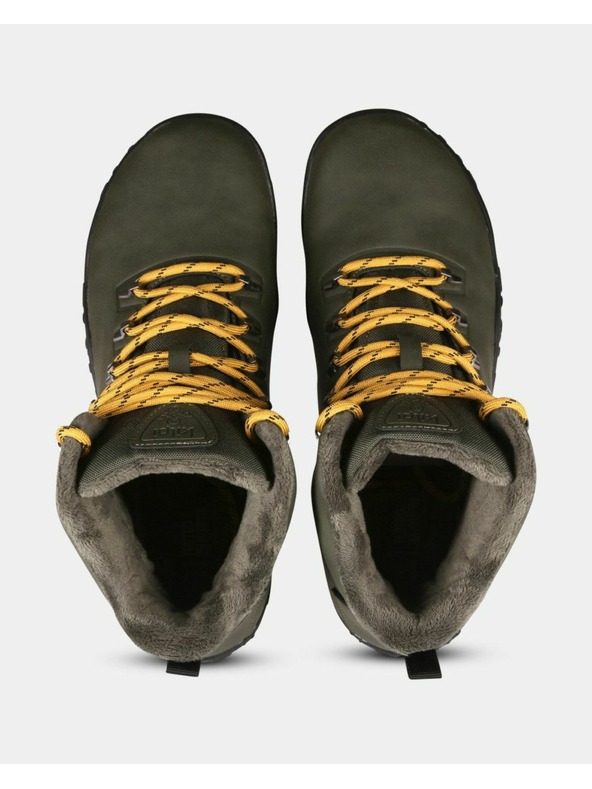 Kilpi Unisex vysoká outdoorová barefoot obuv Kilpi BARE HIGH WP-U Tmavo zelená