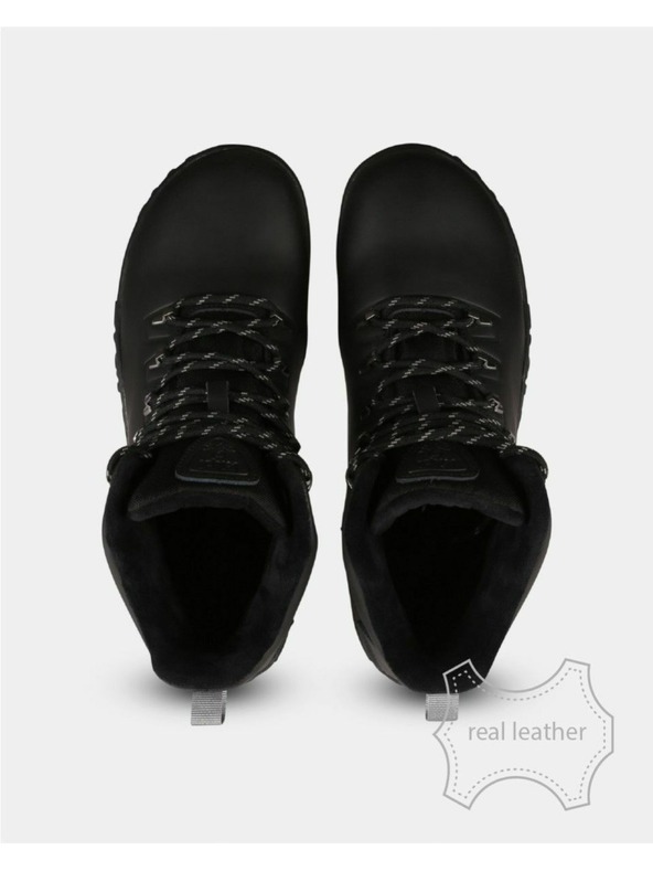 Kilpi Unisex vysoká outdoorová barefoot obuv Kilpi BARE LEATHER HIGH-U Čierna