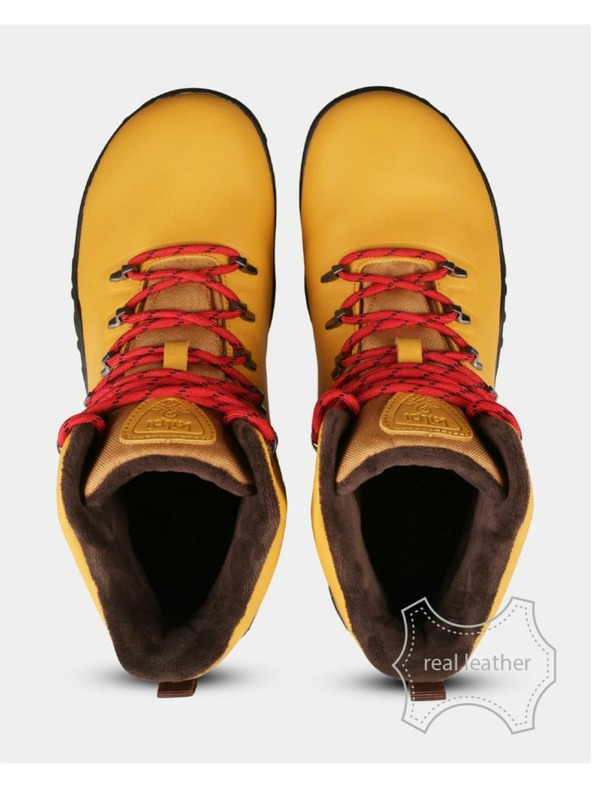 Kilpi Unisex vysoká outdoorová barefoot obuv Kilpi BARE LEATHER HIGH-U Béžová