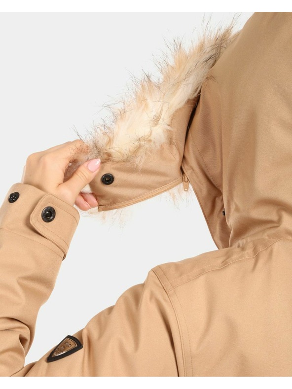 Kilpi Dámsky zimný kabát Kilpi PERU-W Béžová