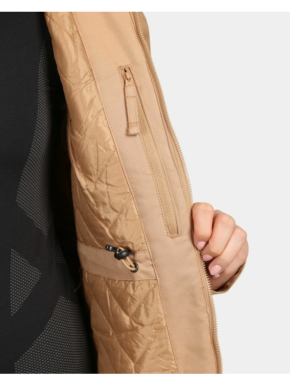 Kilpi Dámsky zimný kabát Kilpi PERU-W Béžová