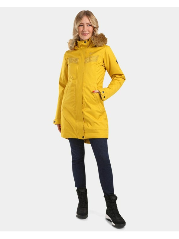 Kilpi Dámsky zimný kabát Kilpi PERU-W Zlatá