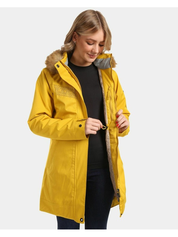 Kilpi Dámsky zimný kabát Kilpi PERU-W Zlatá