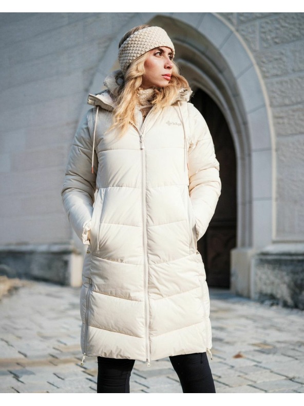 Kilpi Dámsky zateplený kabát Kilpi SALI-W Béžová