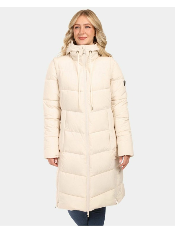 Kilpi Dámsky zateplený kabát Kilpi SALI-W Béžová