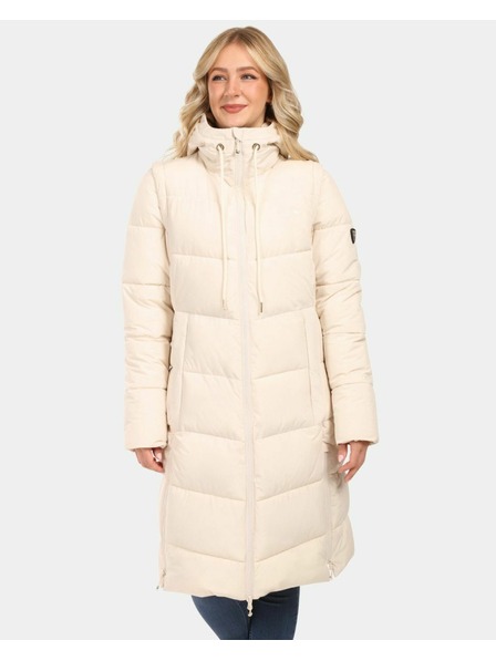 Kilpi Dámsky zateplený kabát Kilpi SALI-W Béžová