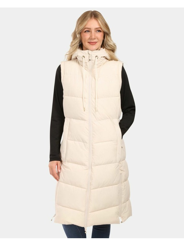 Kilpi Dámsky zateplený kabát Kilpi SALI-W Béžová
